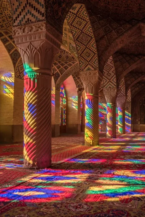 Framed Print : Nasir ol Molk Mosque in Shiraz, Iran