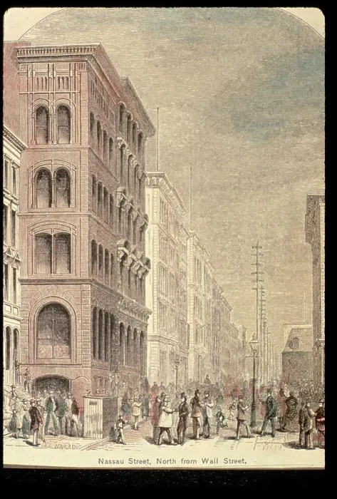Framed Print : Nassau Street in New York