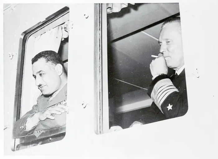 Framed Print : Nasser and Tito at the Suez Canal Framed Print : Nasser and Tito at the Suez Canal