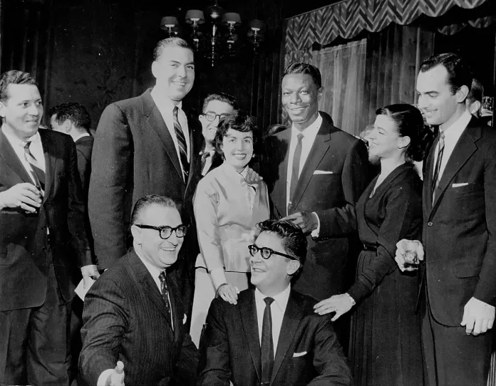 Framed Print : Nat King Cole With A Bunch Of People Framed Print : Nat King Cole With A Bunch Of People