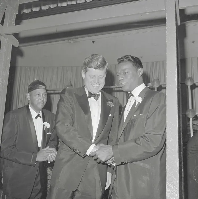 Framed Print : Nat King Cole and JFK Framed Print : Nat King Cole and JFK