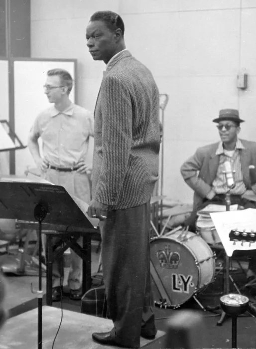 Framed Print : Nat King Cole & Lee Young Recording Framed Print : Nat King Cole & Lee Young Recording