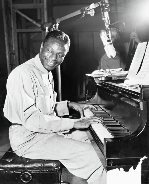 Framed Print : Nat King Cole Playing Piano