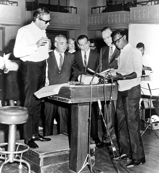 Framed Print : Nat King Cole Reviews Sheet Music Framed Print : Nat King Cole Reviews Sheet Music