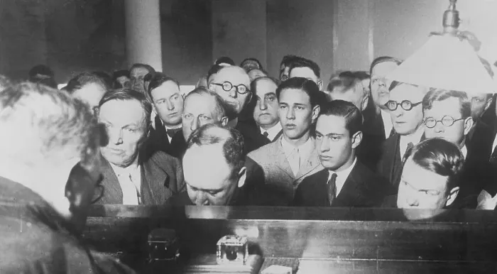 Framed Print : Nathan Leopold and Richard Loeb in Court Framed Print : Nathan Leopold and Richard Loeb in Court