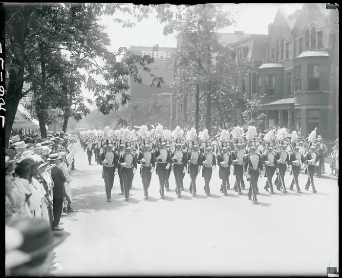 Framed Print : National Guard Parade Passing by Spectators Framed Print : National Guard Parade Passing by Spectators