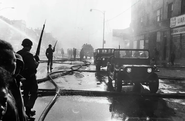 Framed Print : National Guard After Riot Framed Print : National Guard After Riot