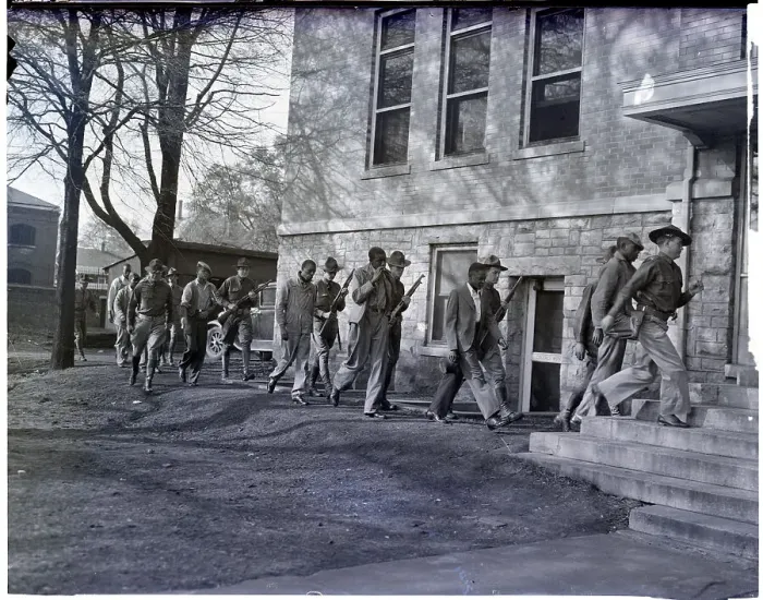 Framed Print : National Guard And Scottsboro Defendants Framed Print : National Guard And Scottsboro Defendants