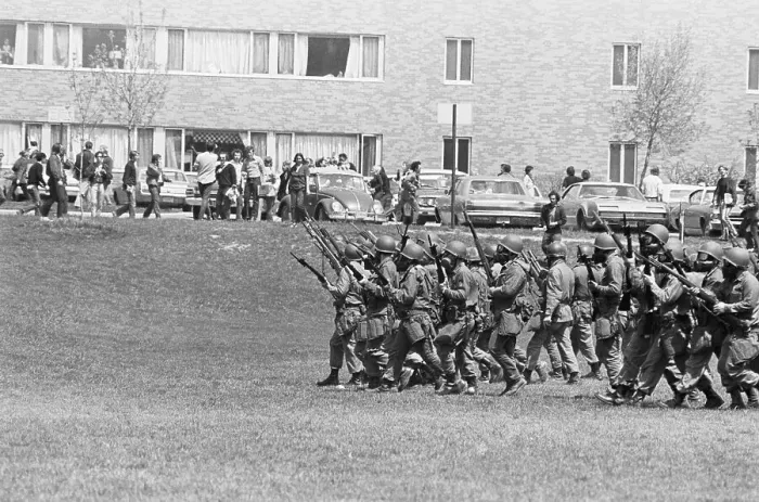 Framed Print : National Guardsmen Moving In Framed Print : National Guardsmen Moving In