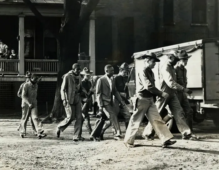 Framed Print : National Guardsmen with Scottsboro Suspects Framed Print : National Guardsmen with Scottsboro Suspects
