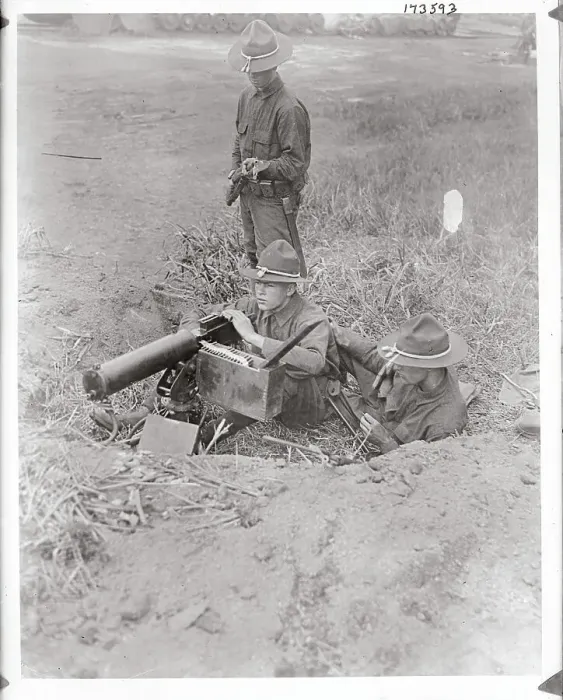Framed Print : National Guardsmen Using Machine Gun Framed Print : National Guardsmen Using Machine Gun