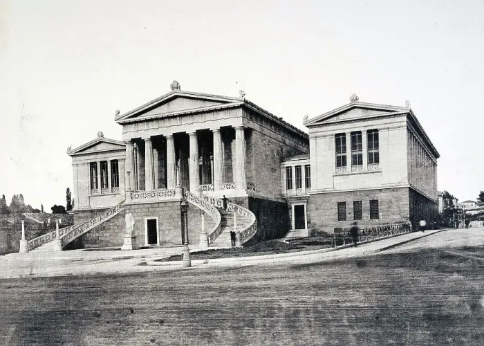 Framed Print : National Library in Athens, c. 1880, Greece, Historical, digitally restored reproduction from a 19th century original Framed Print : National Library in Athens, c. 1880, Greece, Historical, digitally restored reproduction from a 19th century original