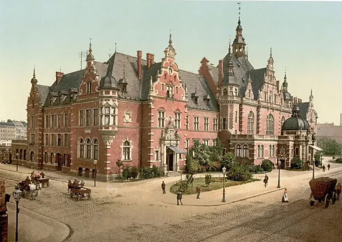 Framed Print : National Library in Leipzig in Saxony, Germany, Historic, digitally restored reproduction of a photochrome print from the 1890s Framed Print : National Library in Leipzig in Saxony, Germany, Historic, digitally restored reproduction of a photochrome print from the 1890s