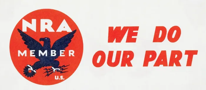 Framed Print : National Recovery Administration Sticker