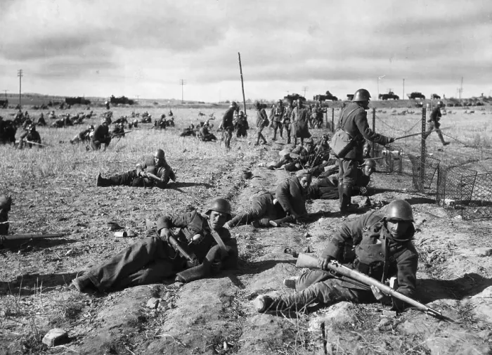 Framed Print : Nationalist Fighters Ready To Assault Framed Print : Nationalist Fighters Ready To Assault