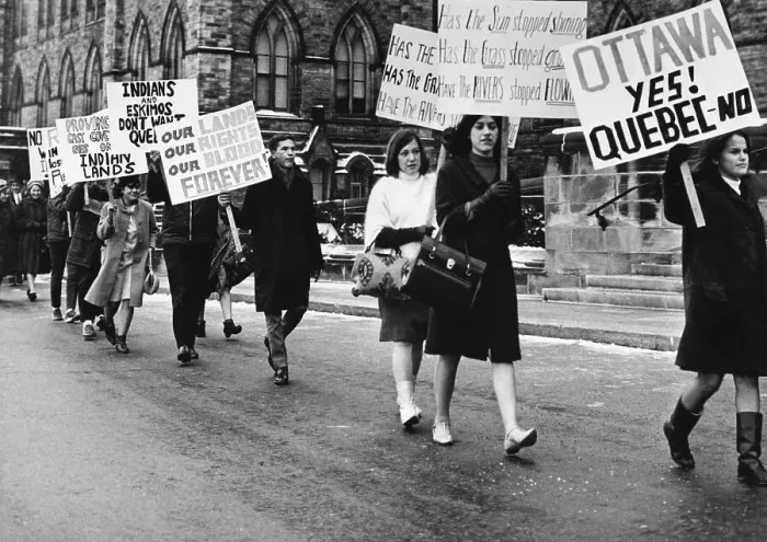 Framed Print : Native American Protesters Holding Signs Framed Print : Native American Protesters Holding Signs