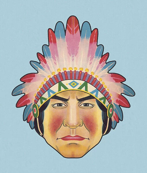 Native American Wearing Headdress