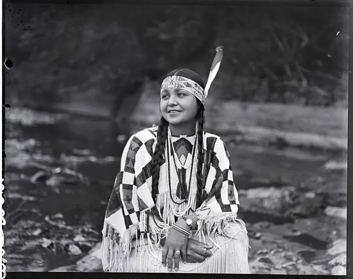 Framed Print : Native American Woman; Beauty Contestant