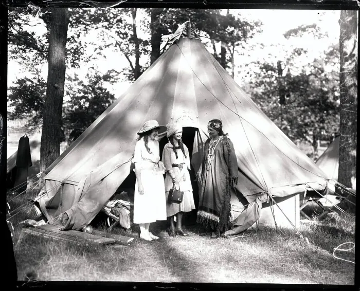 Framed Print : Native American Woman Speaking With Other Women Framed Print : Native American Woman Speaking With Other Women