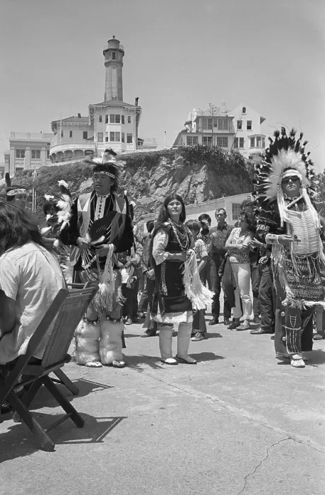 Framed Print : Native Americans Occupying Alcatraz Island Framed Print : Native Americans Occupying Alcatraz Island