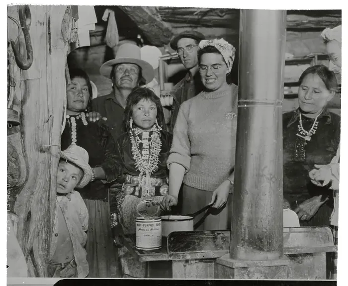 Framed Print : Native Americans Receiving Assistance from Medical Evangelist Framed Print : Native Americans Receiving Assistance from Medical Evangelist