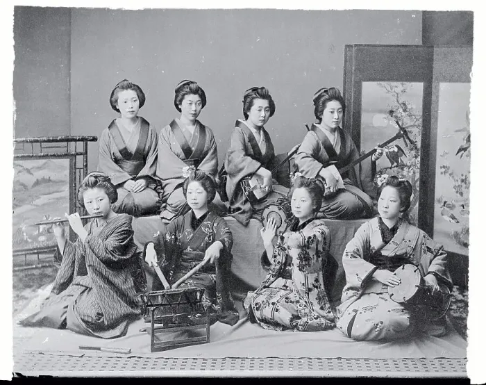 Framed Print : Native Female Orchestra