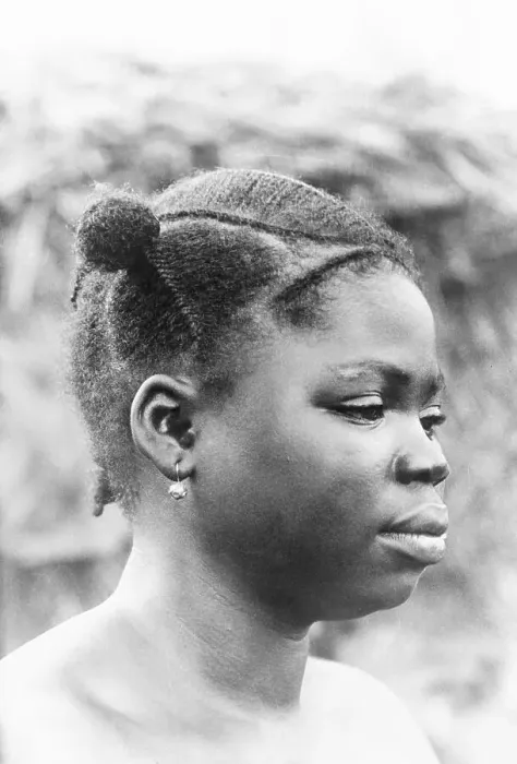 Framed Print : Native Hairstyle on Woman of the Nupe Tribe Framed Print : Native Hairstyle on Woman of the Nupe Tribe
