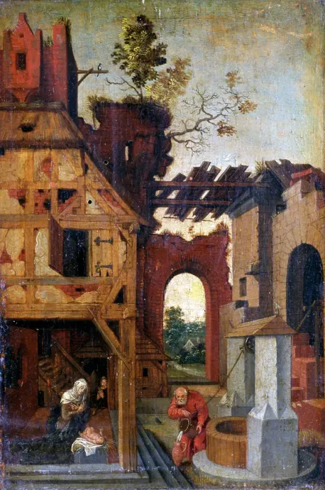 Framed Print : Nativity, after Albrecht Dürer, end of the 16th Century, oil on canvas Framed Print : Nativity, after Albrecht Dürer, end of the 16th Century, oil on canvas
