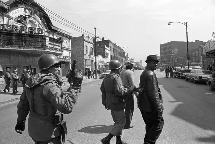 Framed Print : Natl Guard Holding Guns, Clearing Street Framed Print : Natl Guard Holding Guns, Clearing Street
