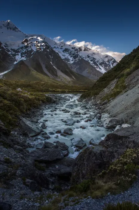 Framed Print : natural creek at Mt. Cook national park