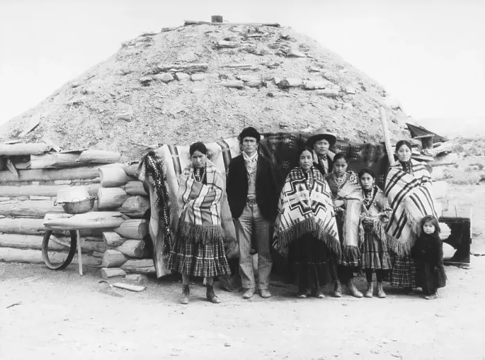 Framed Print : Navajo Indian Family Framed Print : Navajo Indian Family