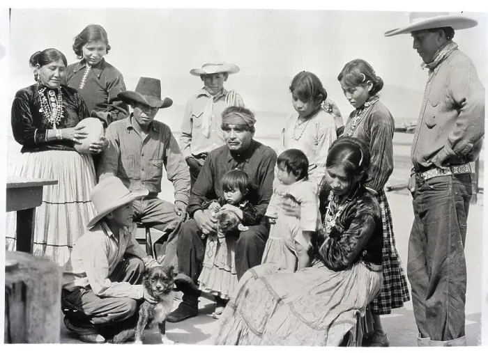 Framed Print : Navajo Indian Family Group Framed Print : Navajo Indian Family Group