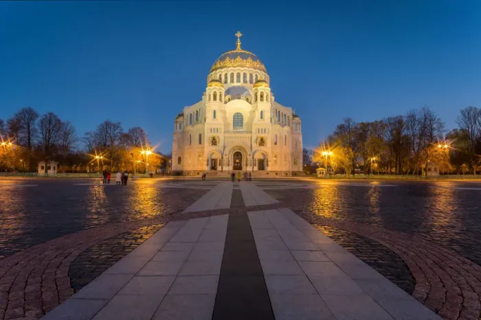 Framed Print : The Naval Cathedral of Saint Nicholas in Kronstadt