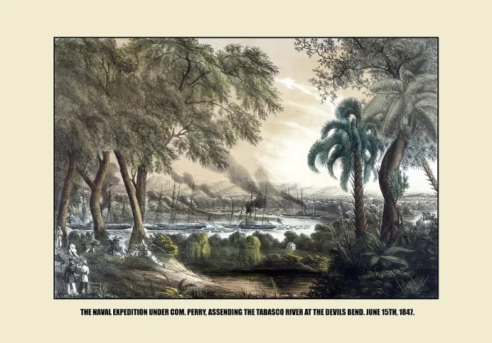 Framed Print : The naval expedition under Commodore Perry Framed Print : The naval expedition under Commodore Perry