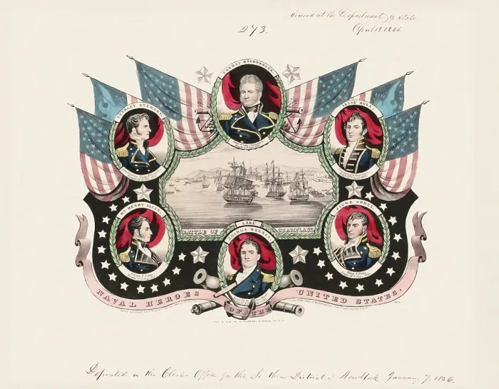 Framed Print : Naval heroes of the United States: no. 2 Framed Print : Naval heroes of the United States: no. 2