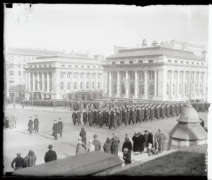 Framed Print : Naval Men in Formation Marching on Broadway Framed Print : Naval Men in Formation Marching on Broadway