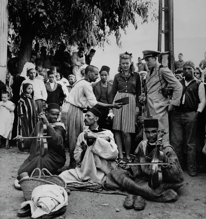 Framed Print : US Naval Officer At Mutton Feast, Casablanca Framed Print : US Naval Officer At Mutton Feast, Casablanca