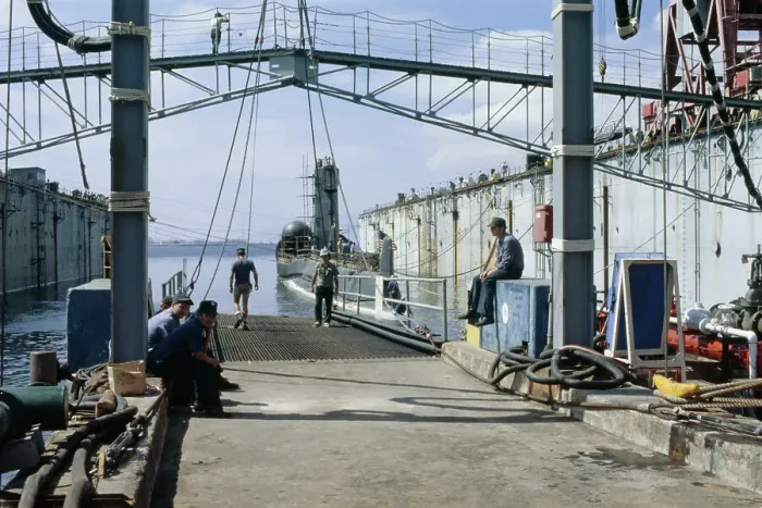 Framed Print : US Naval Ship Repair Facility