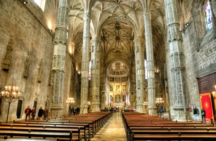 Framed Print : Nave of the Mosteiro dos JerAonimos, Lisbon, Portugal Framed Print : Nave of the Mosteiro dos JerAonimos, Lisbon, Portugal