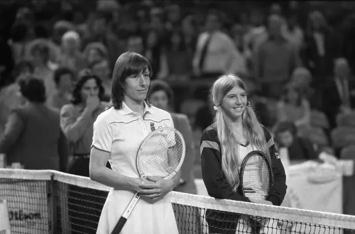 Framed Print : Navratilova and Jaeger at Avon Championships Framed Print : Navratilova and Jaeger at Avon Championships