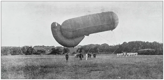 Framed Print : Navy and Army antique historical photographs: German War Balloon Framed Print : Navy and Army antique historical photographs: German War Balloon