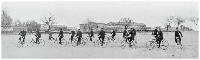 Framed Print : Navy and Army antique historical photographs: Military Bicycling in India Framed Print : Navy and Army antique historical photographs: Military Bicycling in India