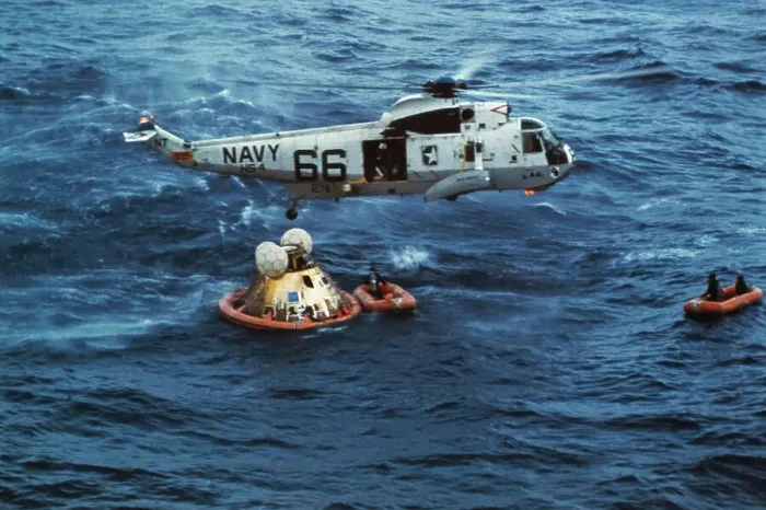 Framed Print : US Navy Helicopter Retrieving Astronauts Framed Print : US Navy Helicopter Retrieving Astronauts