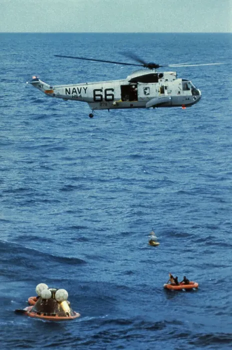 Framed Print : US Navy Helicopter Retrieving Astronauts Framed Print : US Navy Helicopter Retrieving Astronauts