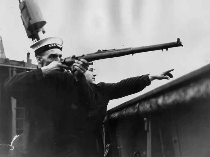 Framed Print : Navy Marksman Framed Print : Navy Marksman