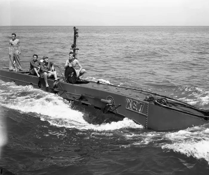 Framed Print : Navy Officers Sitting on a Submarine Framed Print : Navy Officers Sitting on a Submarine