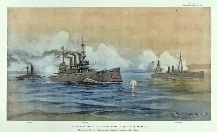 Framed Print : US Navy warships, USS New York, bombarded the defences at Matanzas, Cuba, Spanish-American War, Military History Framed Print : US Navy warships, USS New York, bombarded the defences at Matanzas, Cuba, Spanish-American War, Military History