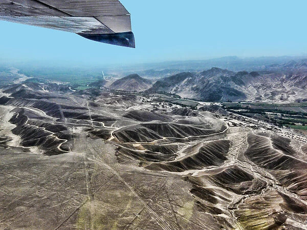 Nazca Lines Plateau viewed From a plane