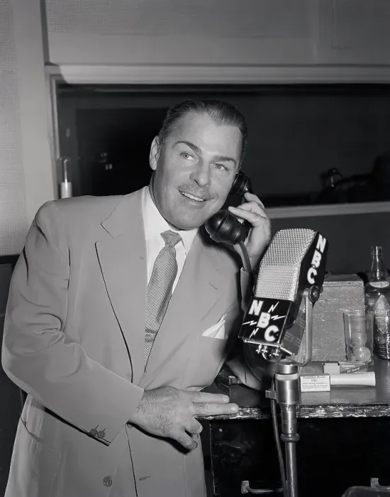 Framed Print : NBC's. American actor Brian Donlevy, wearing a light suit over a shirt