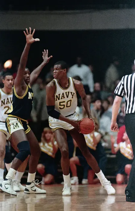 Framed Print : NCAA Basketball Player David Robinson in Action on the Court Framed Print : NCAA Basketball Player David Robinson in Action on the Court